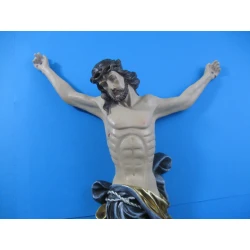 Korpus Pana Jezusa na krzyż z żywicy + napis 58 cm